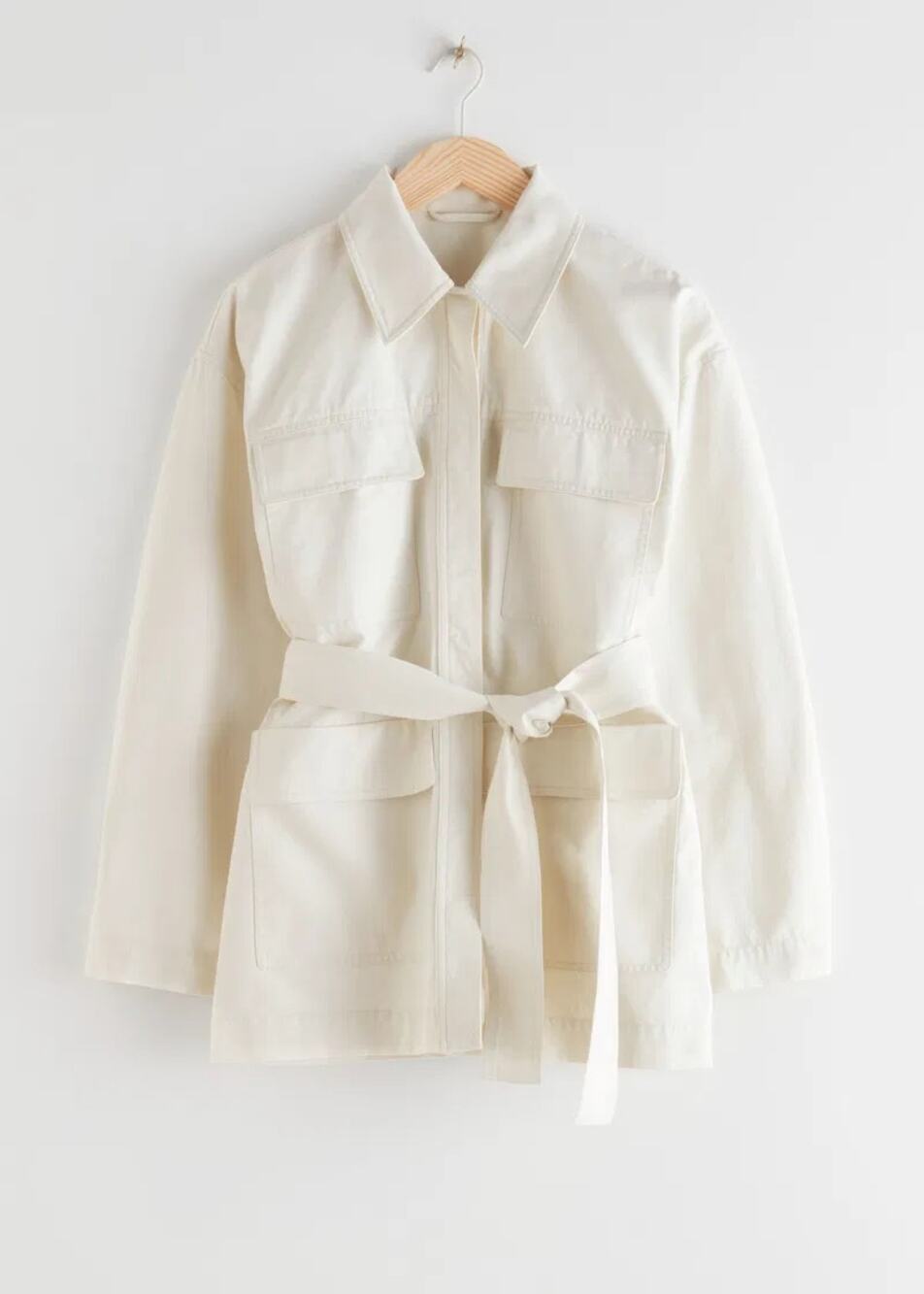 & Other Stories Cotton Belted Chore Coat Sz S